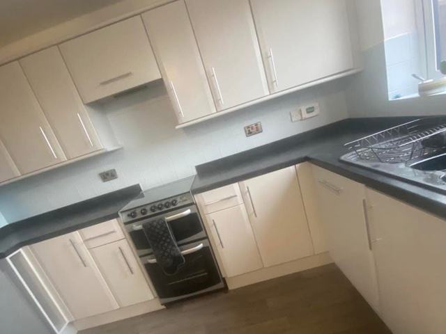 The same kitchen hand painted white