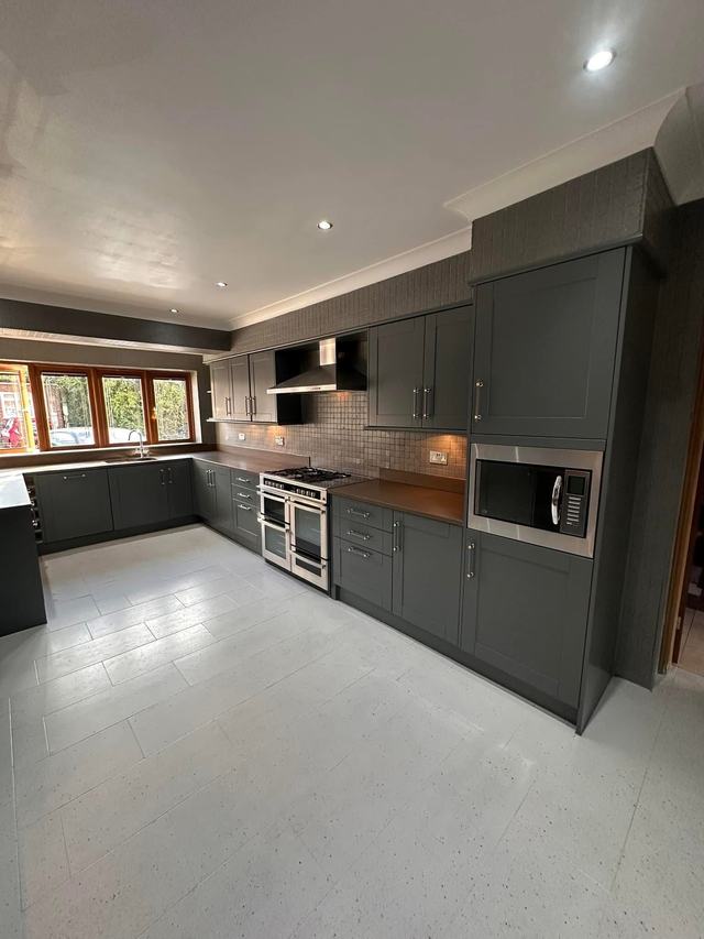 Kitchen hand painted dark grey